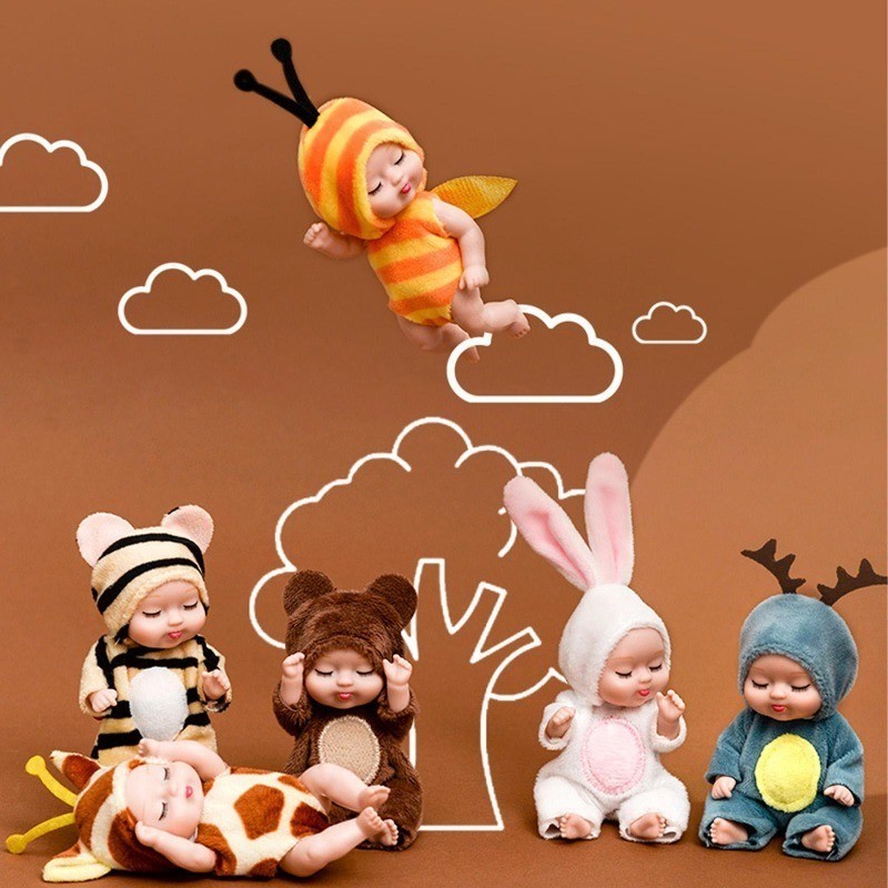 NEW SIMULASI BONEKA TIDUR BAYI/MAINAN BONEKA BAYI SUPER MINI REBORN/TIDUR MINI LUCU MIRIP ASLI