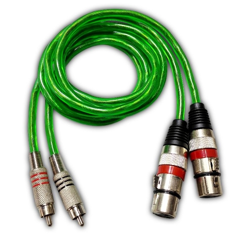 Kabel Mic Jek RCA To Jek XLR  Canon Female Panjang 1 Meter Per Set(Sepasang)