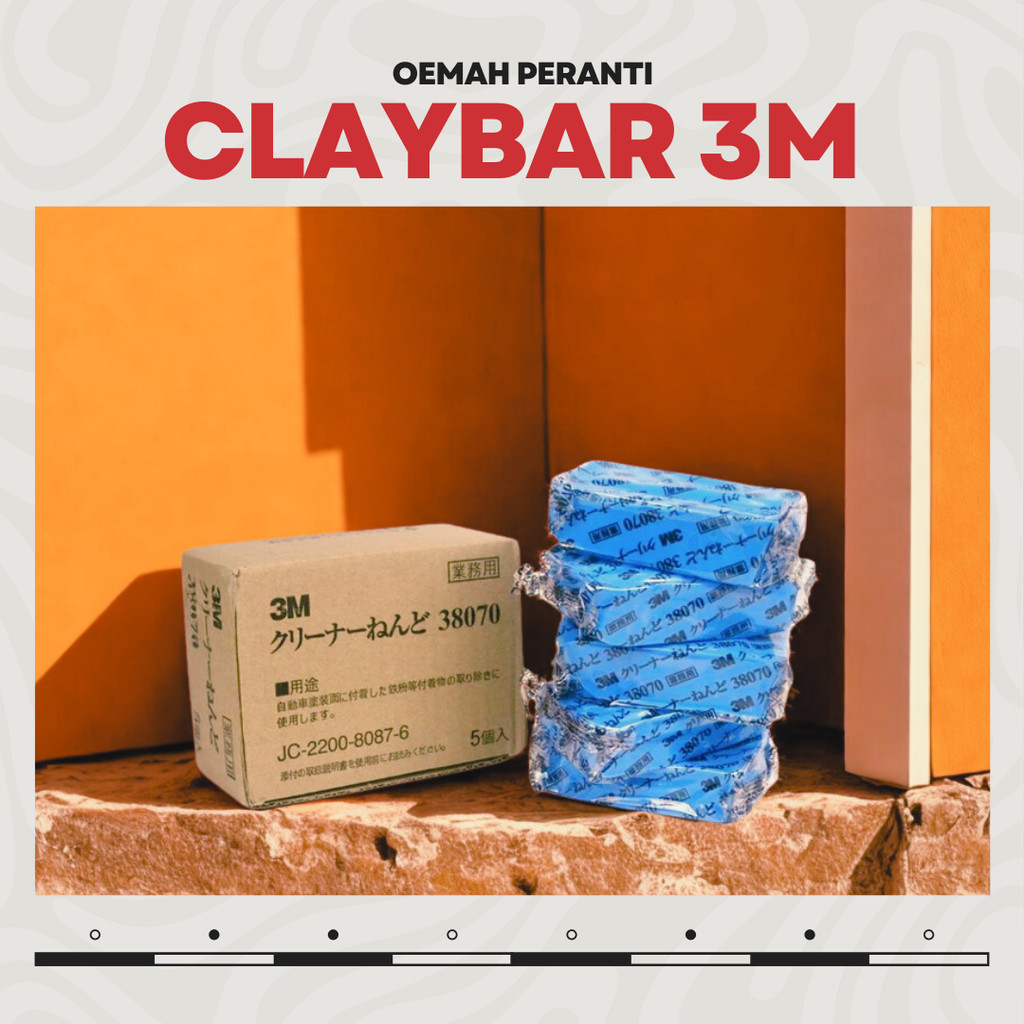 Clay Bar 3M Original Pembersih Jamur Cat Mobil Kusam Detailing