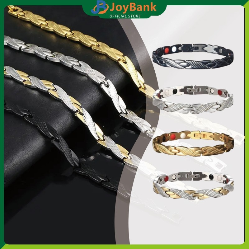 Gelang Tangan Terapi Magnetik Pola Naga Bahan Paduan Seng Untuk Pria Dan Wanita Kesehatan Fashion Pe