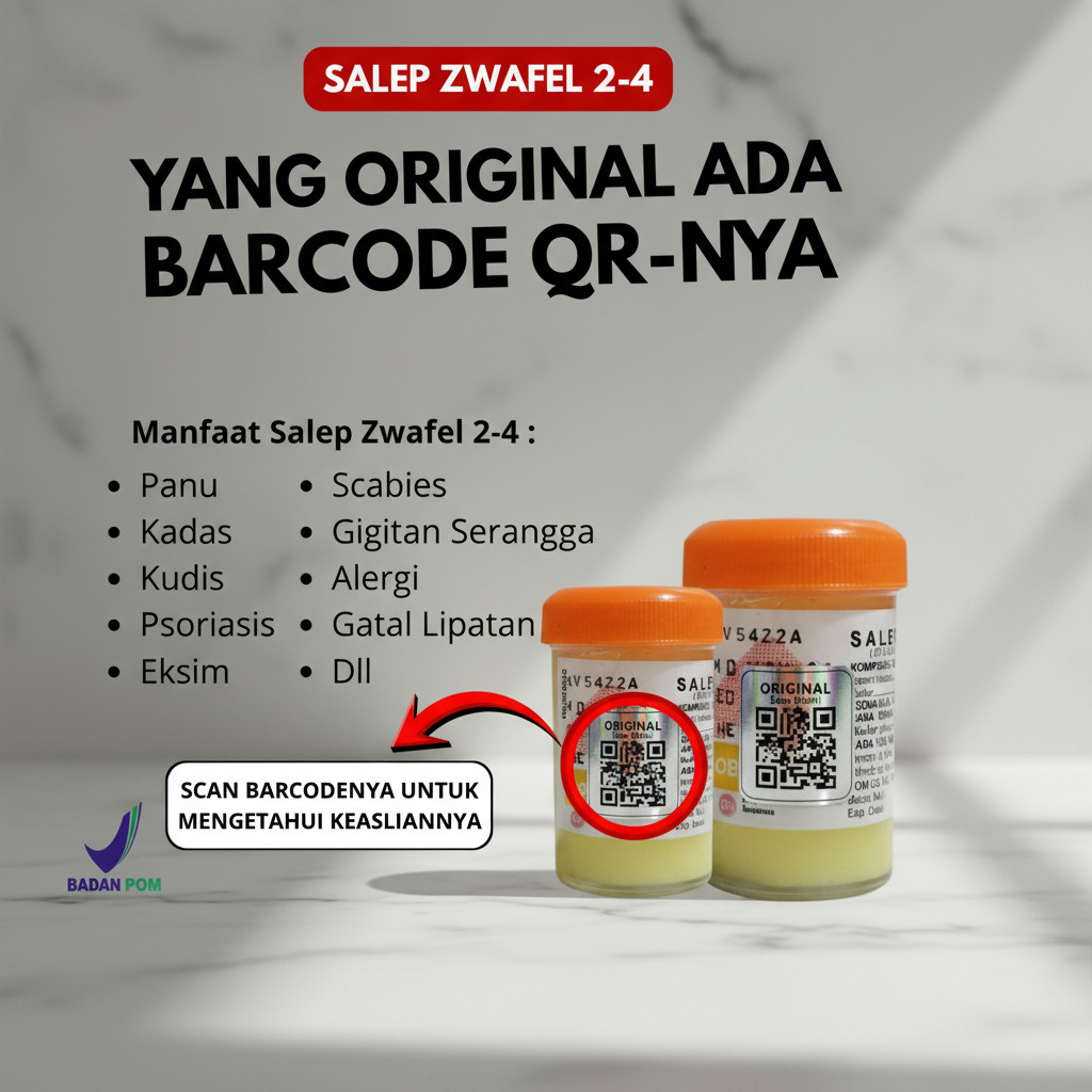 BPOM Salep Zwafel 2-4 Original Obat Scabies Ampuh Salep 24 Gatal Selangkangan Eksim Panu Kadas Kurap
