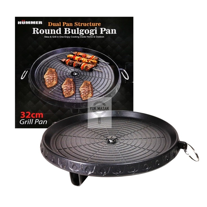 New Round Bulgogi Pan 32cm Anti Lengket Hummer