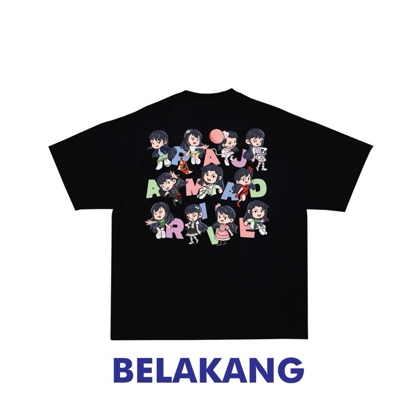 (COD) T-Shirt Kaos JKT48 edisi Pajama Drive Chibi Art, Free Sticker+PC Tango JKT48