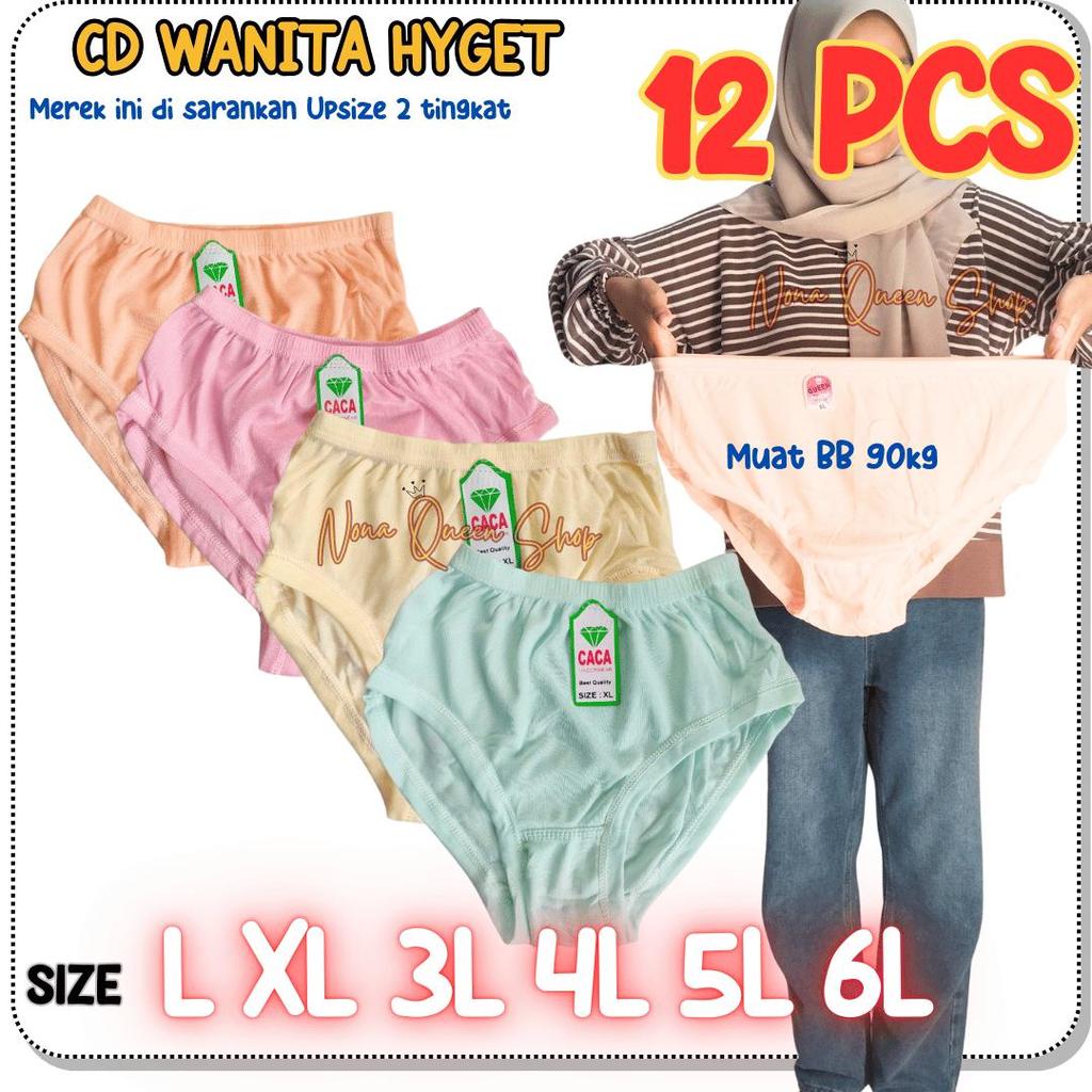 12 PCS CELANA DALAM WANITA HYGET CD WANITA JADUL CD ANAK REMAJA WANITA DEWASA POLOS CANTIK MANIS