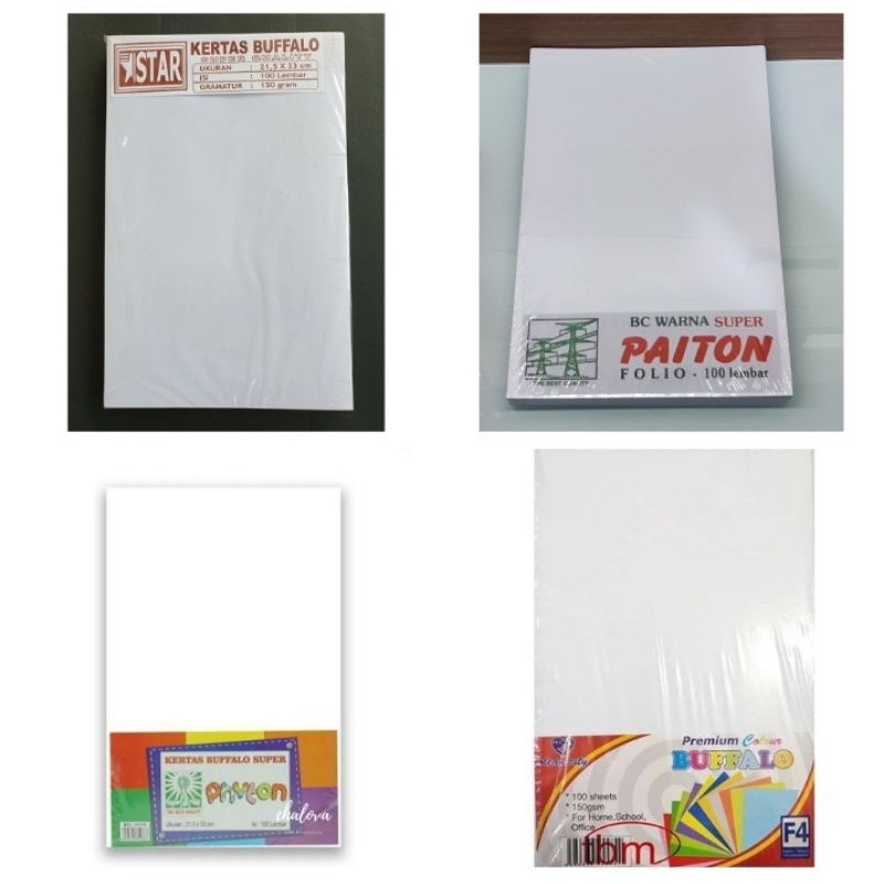 Kertas Buffalo Putih F4 150 Gsm 100 Lembar - ABH