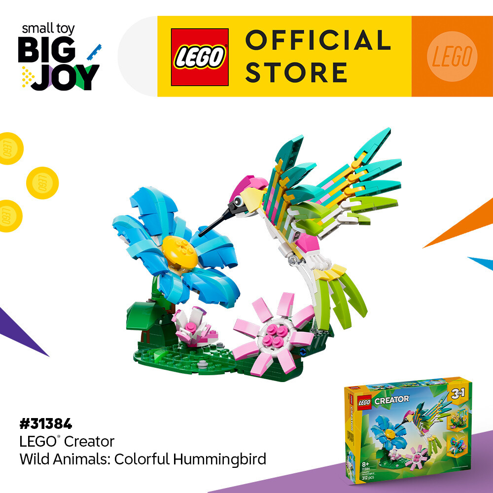 LEGO Creator 31384 Wild Animals: Colorful Hummingbird (312 Pieces), Building Block, Toys, Bricks