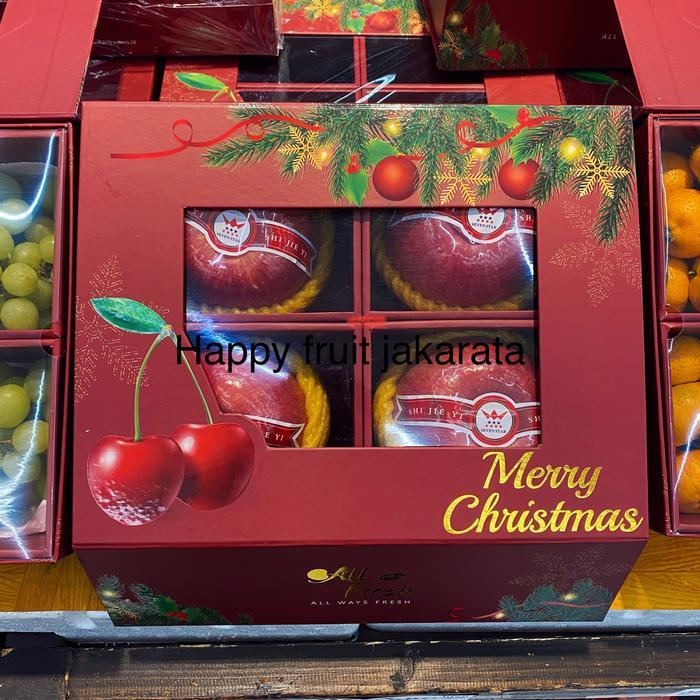 hampers natal Buah Buah fresh | Apel sekaiichi manis  hampers Box free
