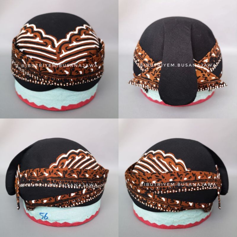 Blangkon Solo Kasatriyan Alusan Latar ireng