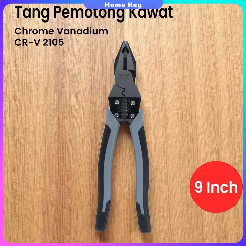DELIXI Tang Pemotong Kawat CRV Multifungsi Wire Cutter 9 Inch - 2105