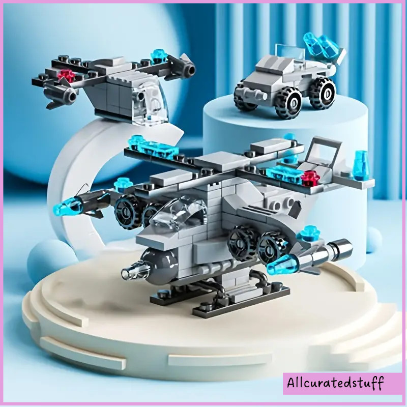 Lele Brother Mainan Balok Susun Pesawat Militer 6In1 136 Pcs