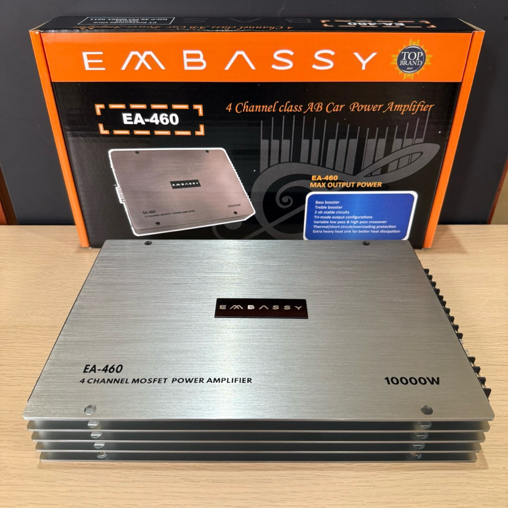POWER EMBASSY EA 460 POWER AMPLIFIER MOBIL 4 CHANNEL EMBASSY EA-460