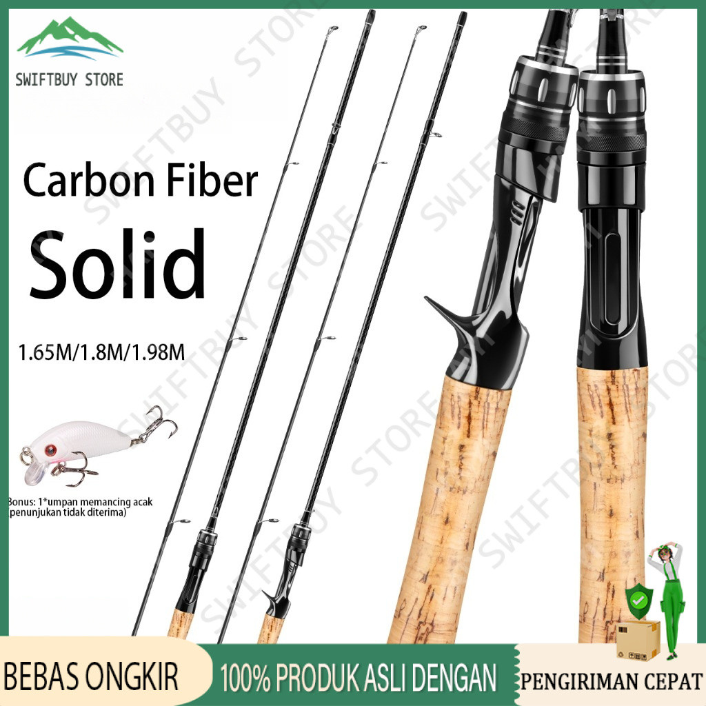 168M/1.8M Joran UL carbon lentur 3-6Lbs carbon padat/Joran ultralight UL Ajiro sakura 3-6lb fiber ku