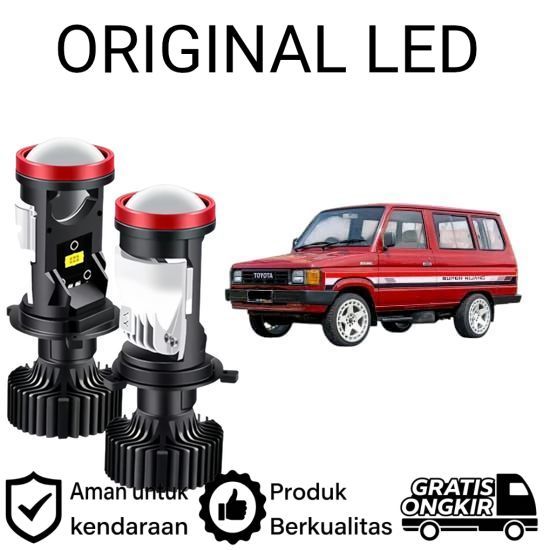 2pcs Lampu Utama LED H4 Projector High Power Mobil Toyota kijang Super AM