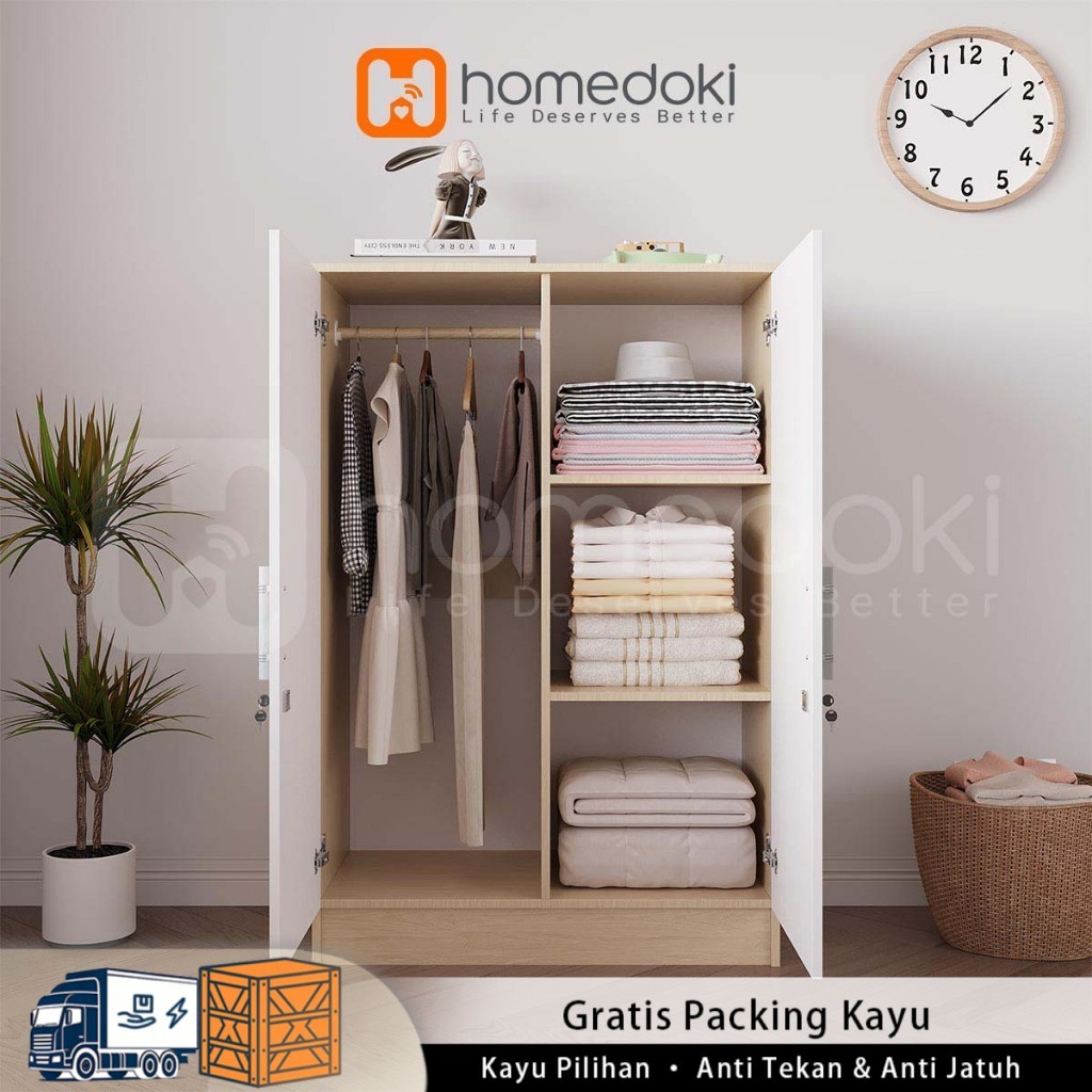 Homedoki Lemari Pakaian  Minimalis/Lemari Pakaian/Lemari Baju/Lemari Baju Minimalis/Lemari Pakaian E