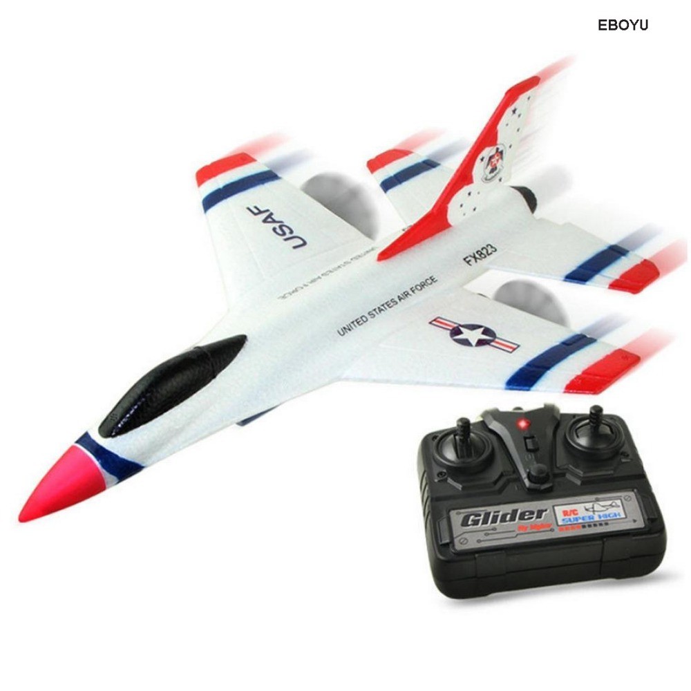 EBOYU FX823 RC Plane 2.4G 2 RC Airplane Glider 290mm Wingspan EPP Micro Indoor RC Airplane Aircraft 
