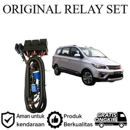 ORIGINAL Relay Set Lampu Utama LED H4  Mobil Wuling Confero Lie Cheng