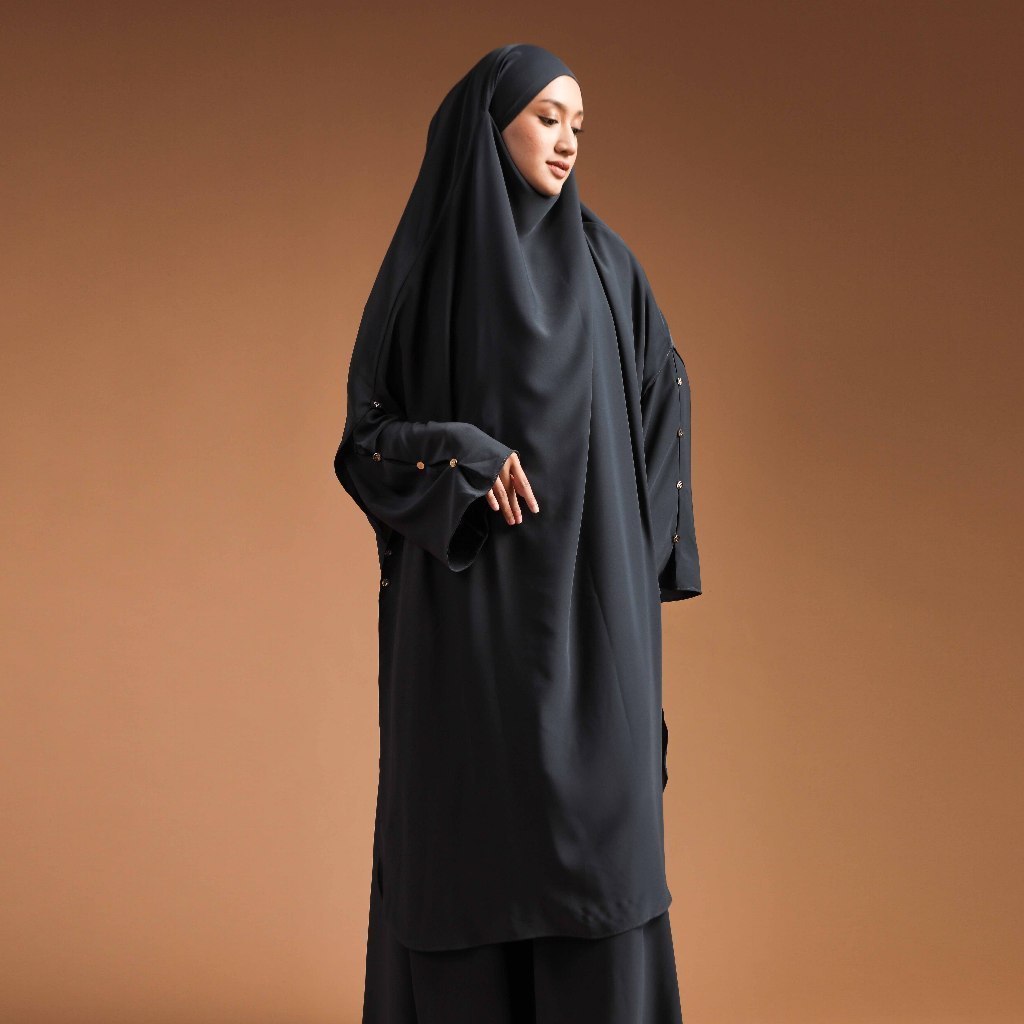 Lozy Hijab - Tsamara French Khimar (Jilbab Syari Cadar Haji dan Umrah Cooltech)
