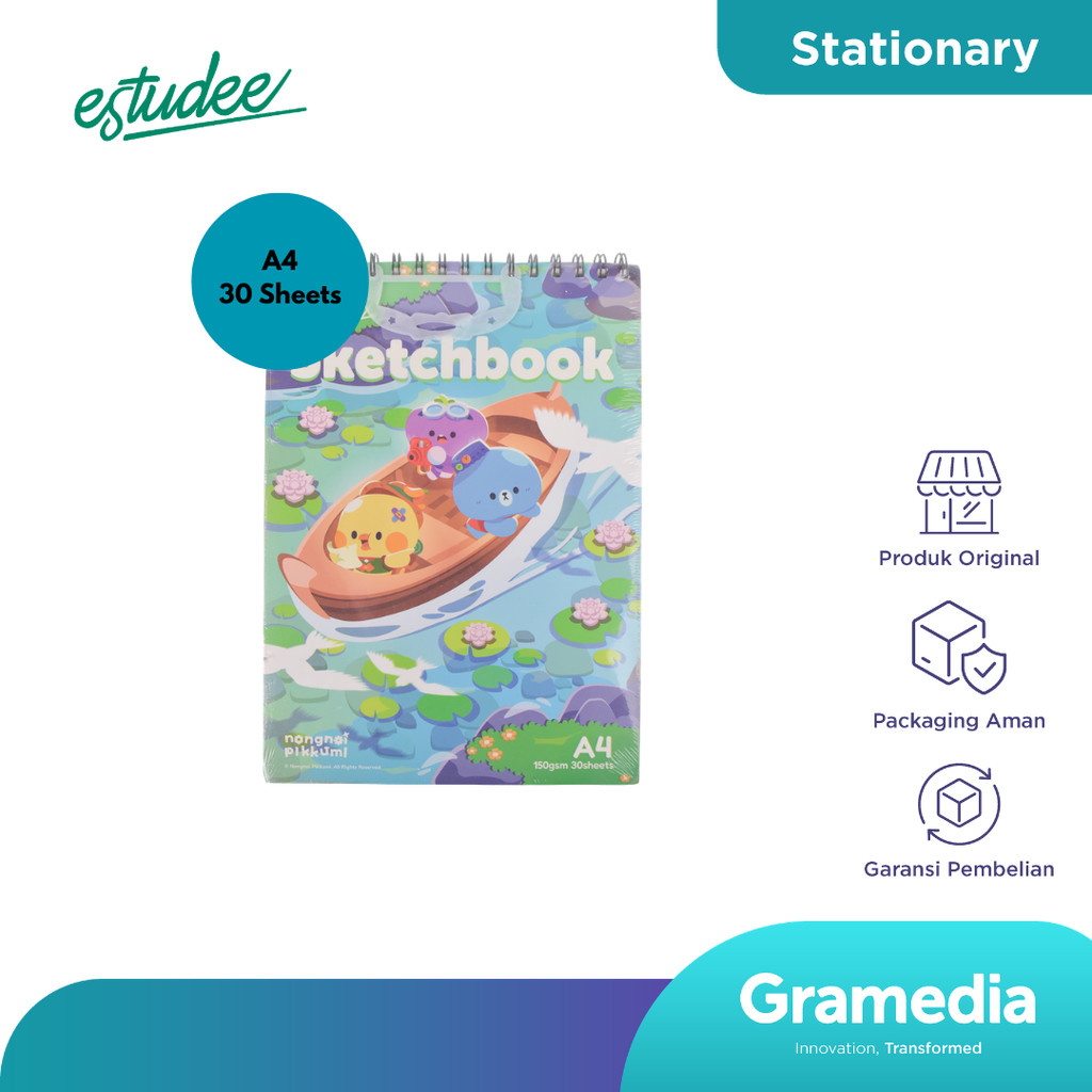 Estudee Sketchbook A4 150Gsm 30Sht Portrait Nongnoi Pikkumi