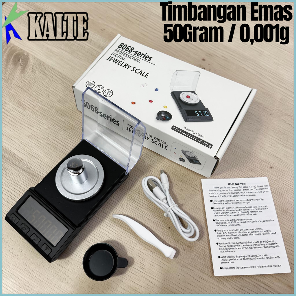 Timbangan Emas 50Gram/0,001g Jewelry Scale