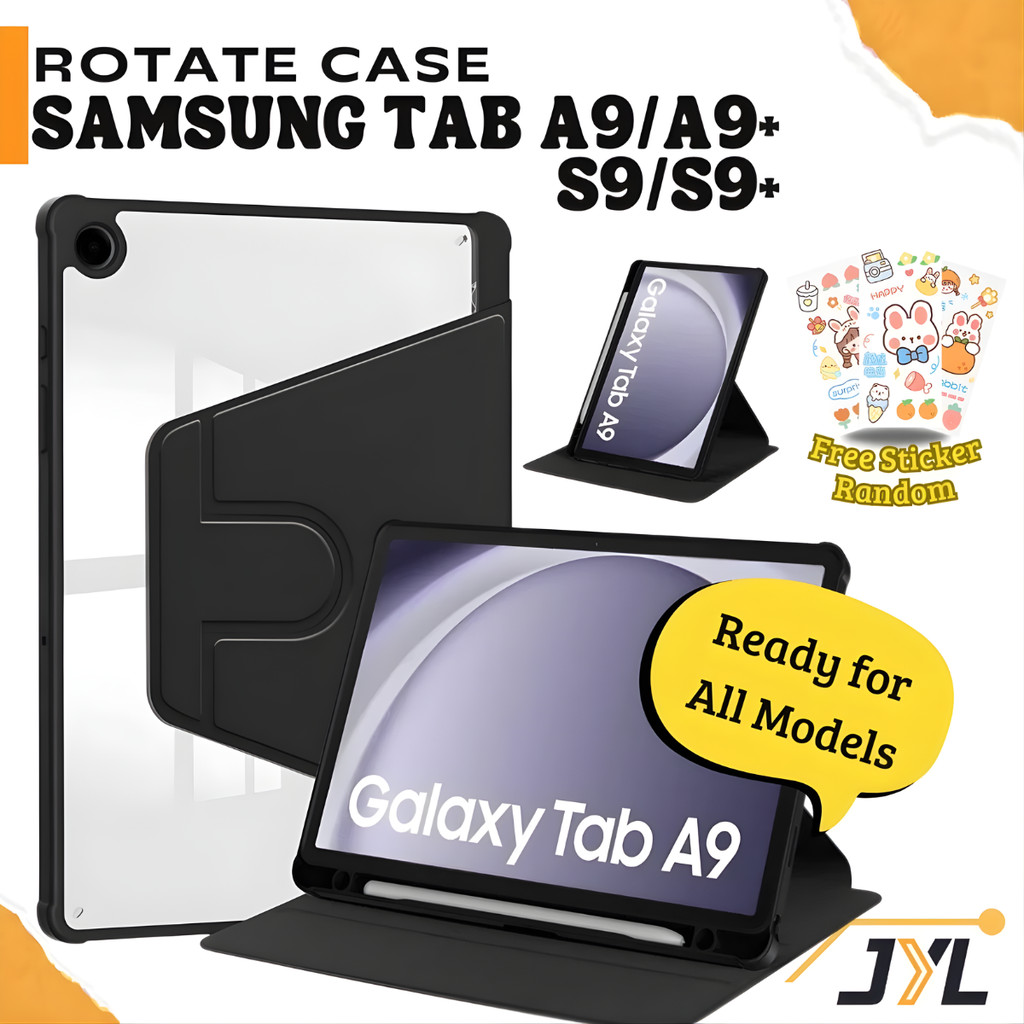 Casing Samsung Tab S6 Lite Tab A8 A9 A9 Plus S7 S7 Fe S9 S9 Plus 360 Rotataion Case Acrylic