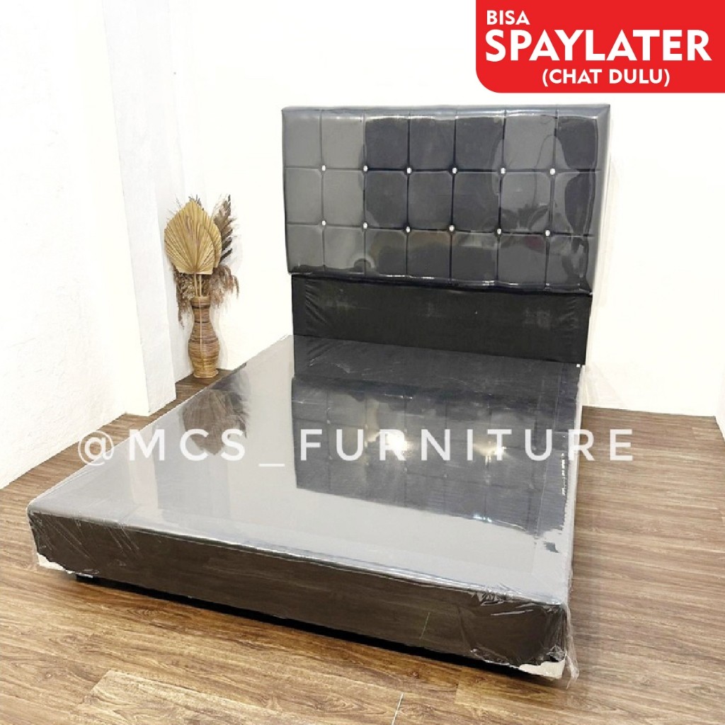 KHUSUS LUAR SEMARANG - Set Dipan Headboard Divan Mebel Furniture Semarang (Tidak termasuk kasur / sp