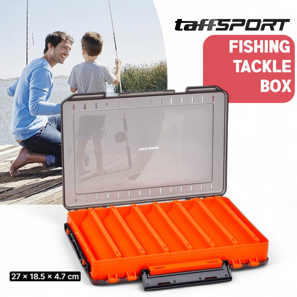 Kotak Perkakas Kail Umpan Pancing Fishing Box 14 Slot Besar, Box Organizer Alat Pancing Sekat Banyak