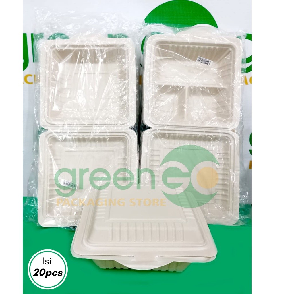 MEAL BOX POLOS SEKAT 3 ISI ±20PCS 18CM UKURAN SEDANG MEDIUM KOTAK LUNCH BOX KOREAN CAKE BENTO WADAH 