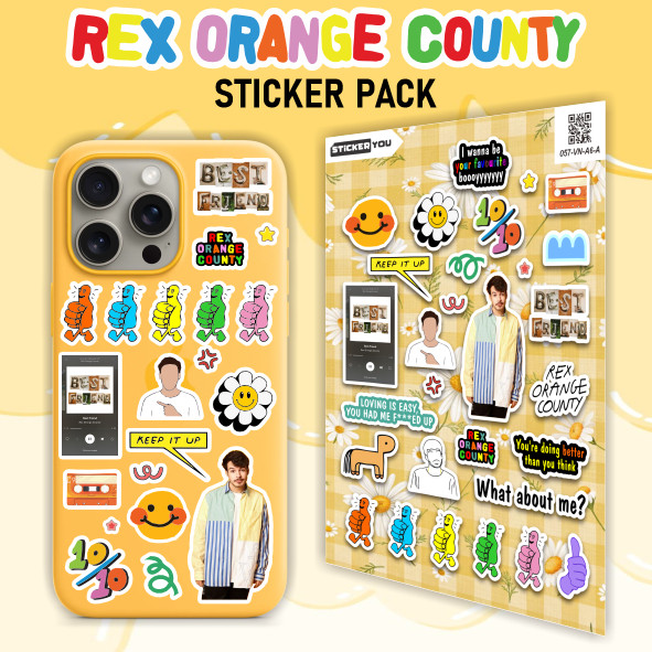 Sticker 29pcs Sticker REX ORANGE COUNTY Band Pack | Vinyl Laminasi Waterproof