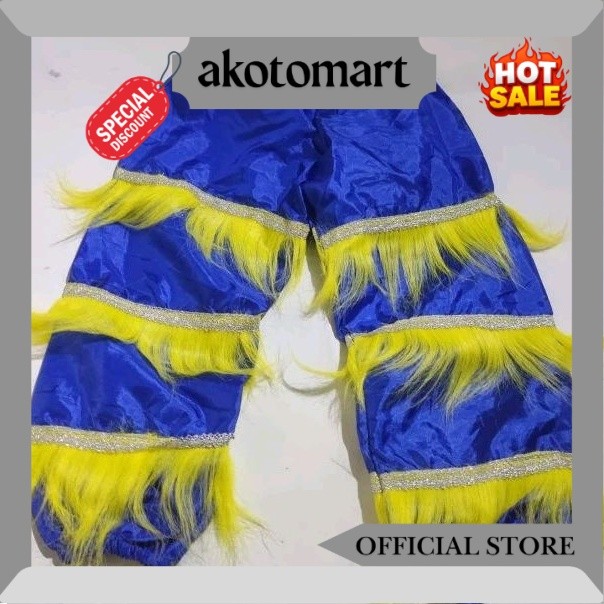 Celana Barongsai Biru Panjang Dewasa L VN