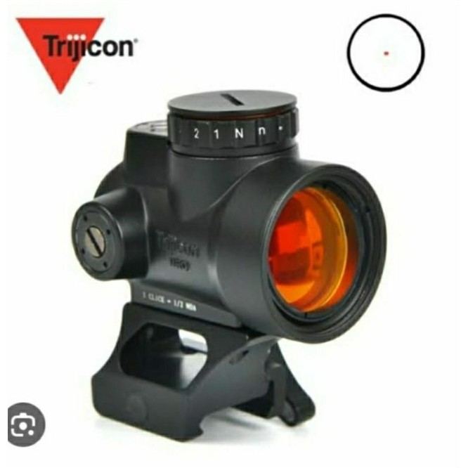 Red Dot Scope Big Dragon Trijicon MRO Style 2.0 MOA 1x Adjustable Sight Aluminium + Dual Mounting