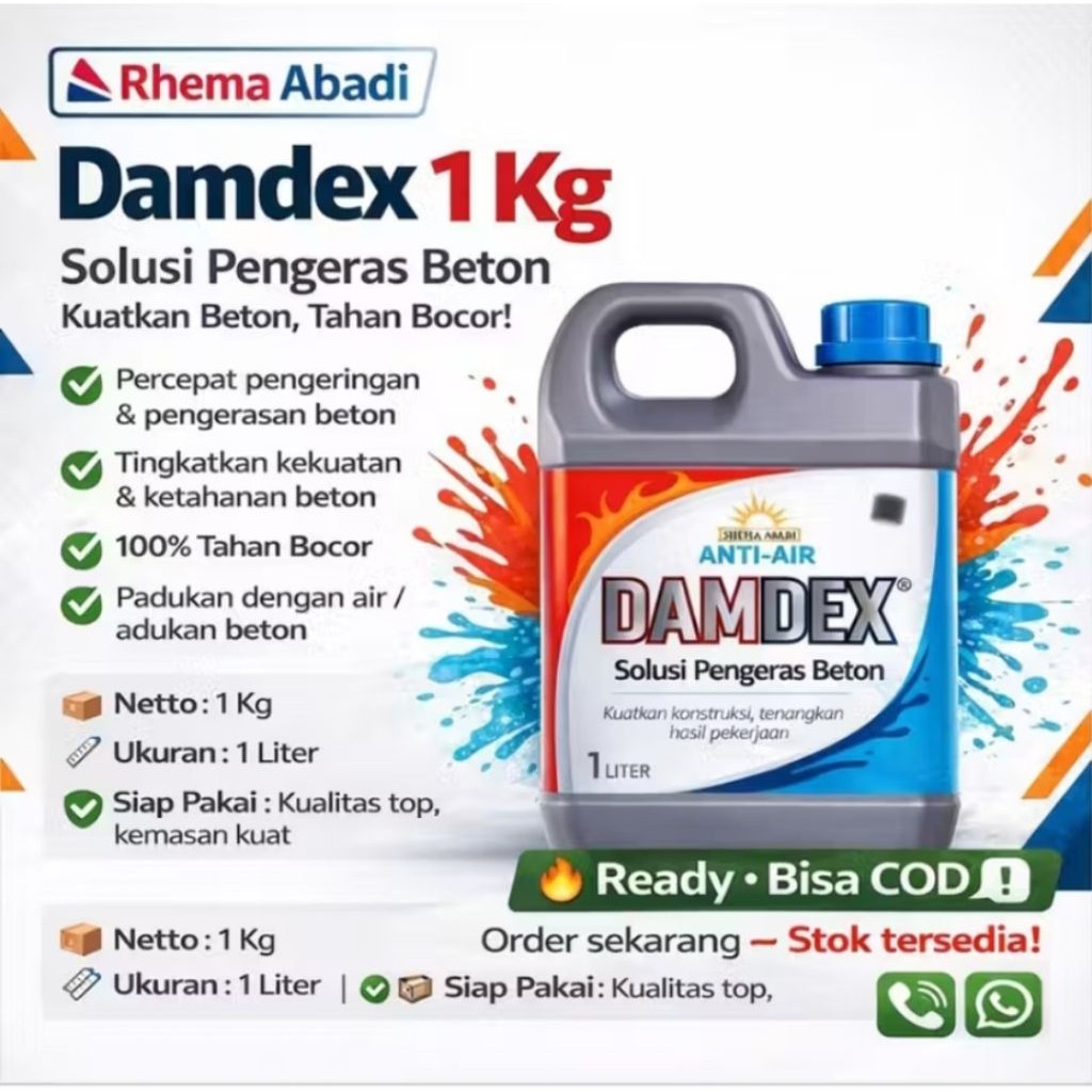 DAMDEX 1 LITER | Obat Pengeras Beton Proyek | Memperkuat & Memadatkan Beton