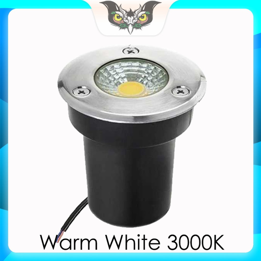 Lampu Tanam Lantai Taman LED Ground Light Carport Waterproof 3W Warm White