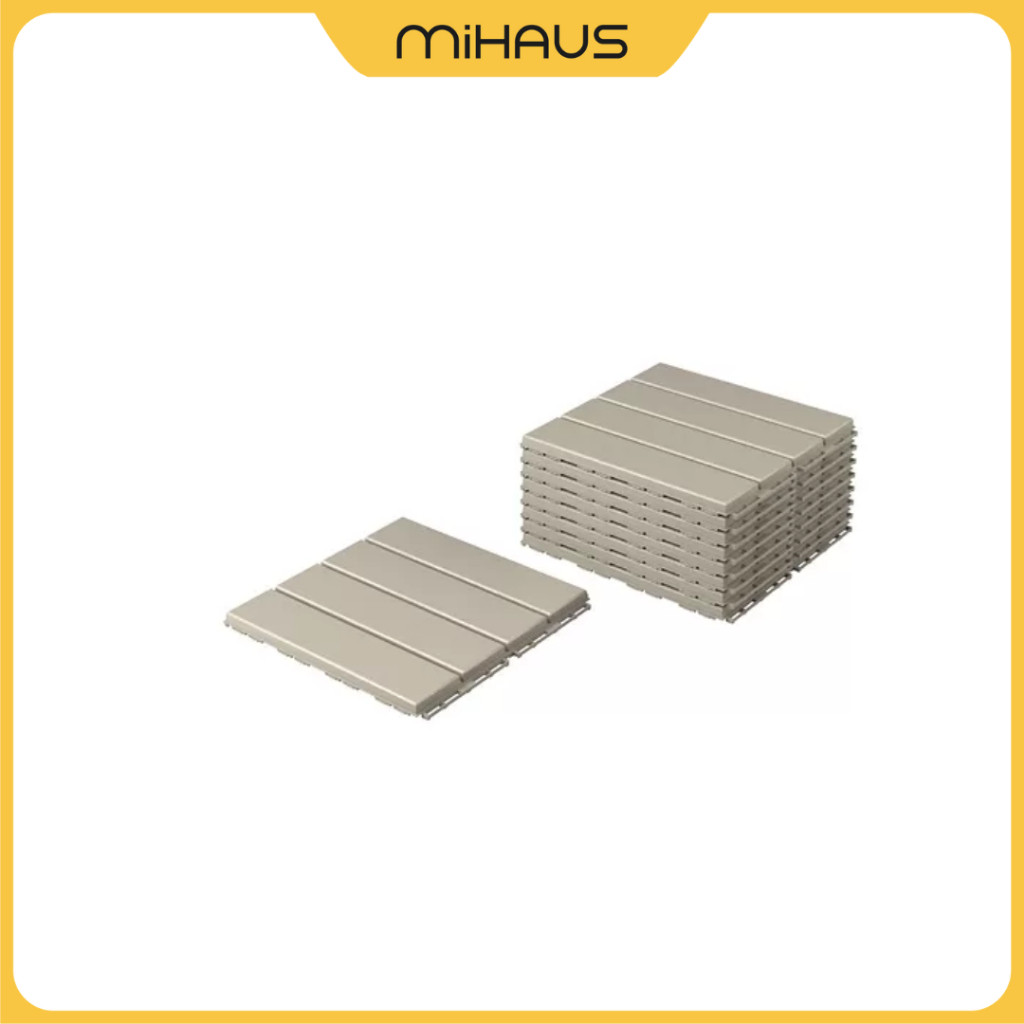 MUST HAVE IKEA MIHAUS RUNNEN Dek lantai, luar ruang, krem, 0.81 m²