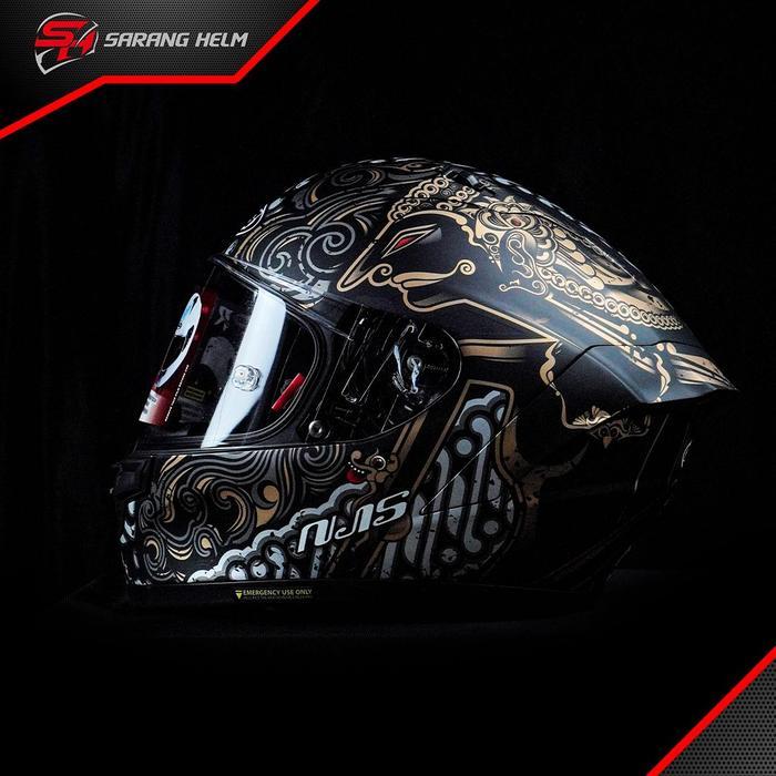 NJS ZX-1R ARJUNA (FREE VISOR IRIDIUM) - Helm Full Face | ZR Motif | Motif Arjuna | NJS Fullface | ZR