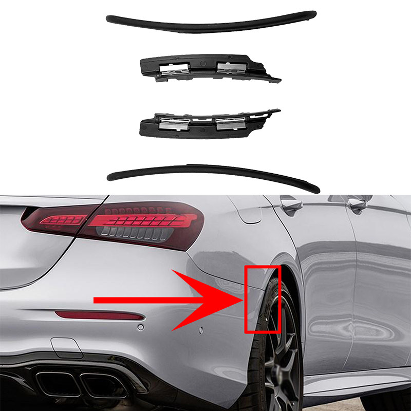 Rear Bumper Trim Fender Flare Extension Wheel Eyebrow Lip For Mercedes W213 E200 E250 E300 E400 E53 