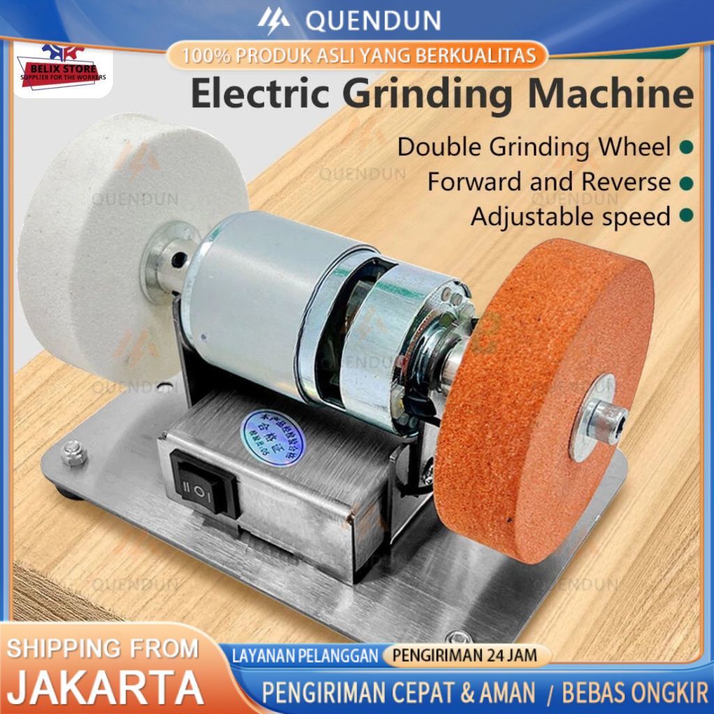 Mini Mesin Gerinda Duduk Stand Holder Mini Grinda Meja Penggerindaan Kasar dan Halus dengan Mata Gur