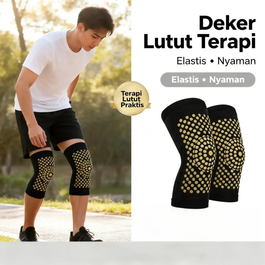 Knee Pads Deker Lutut Sepasang Alat Terapi Lutut Penopang Lutut Kesehatan Pemanas Nyeri Sendi
