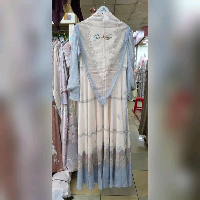KOREA SERIES SARKIS HIJAB GAMIS SET MOTIF - B, SET KHIMAR SYARI