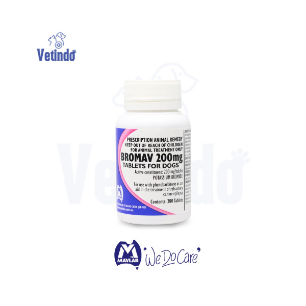 Bromav 200 mg Obat Epilepsi Untuk Anjing / Botol