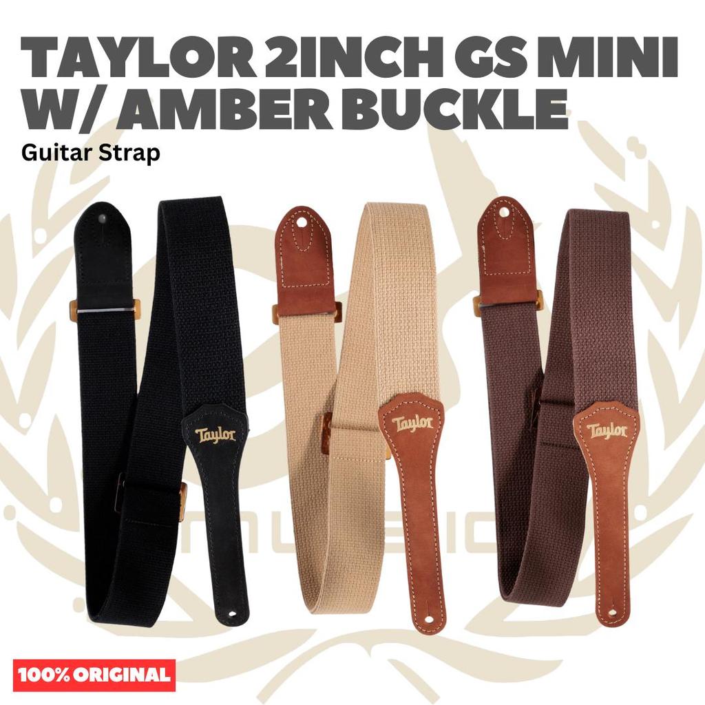 Taylor 2Inch GS Mini Guitar Strap w/Amber Buckle - Strap Gitar