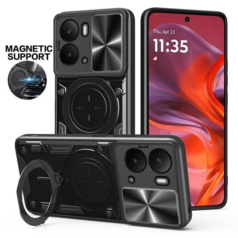 CASE FOR REALME 14 5G / REALME 14T  / REALME P3 5G MAGNETIC CAMERA SLIDE 360 SOFTCASE FINGER RING ST
