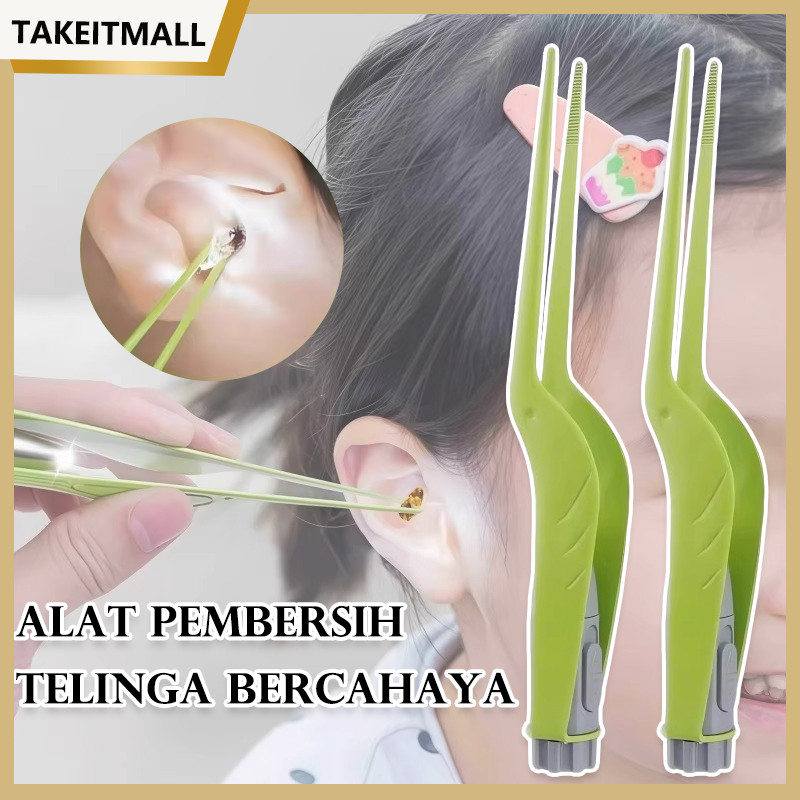 Lengkap Alat Pembersih Telinga LED Untuk Bayi & Anak - Penjepit Dan Peralatan Aman Dengan Penerangan
