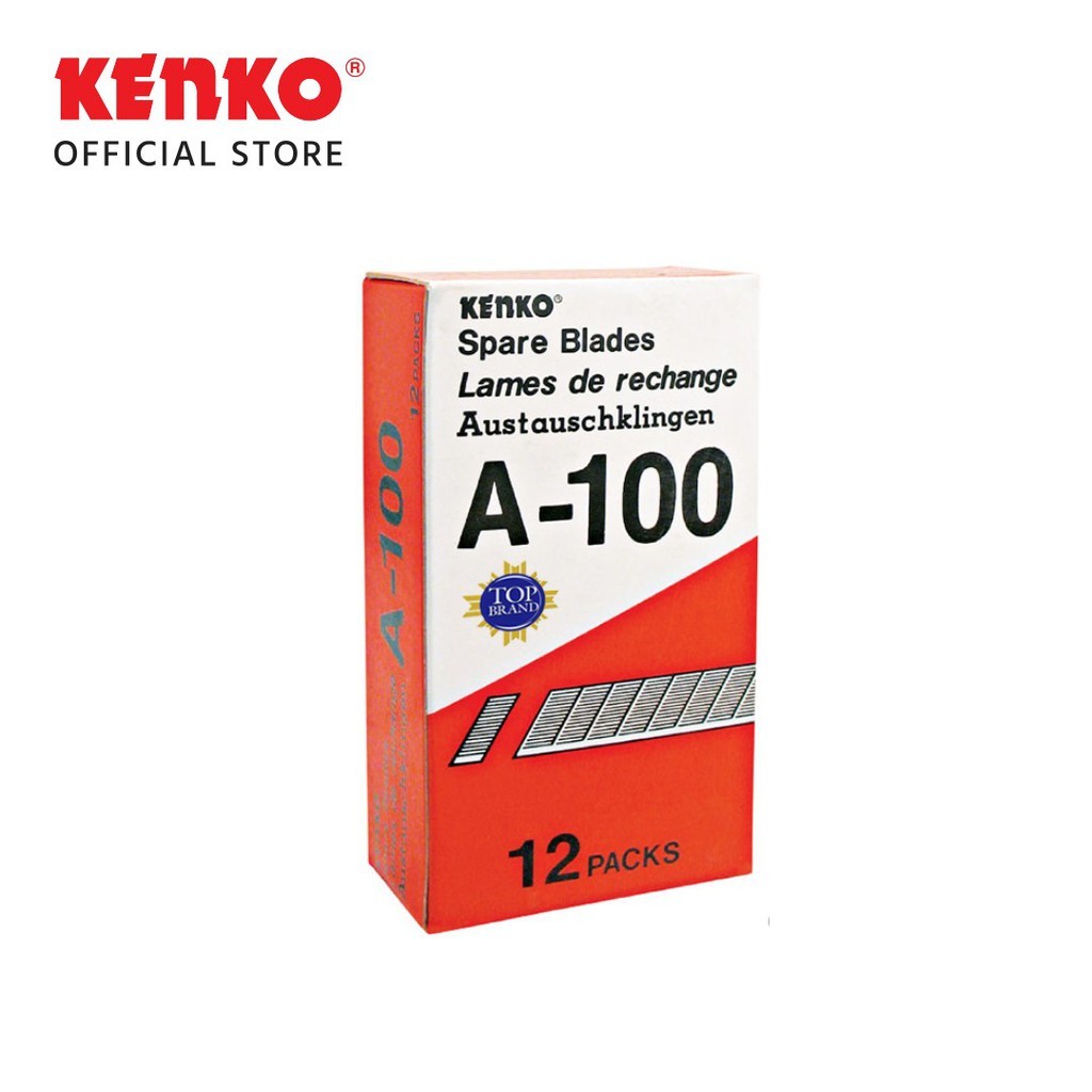 (1 Pack 12 Tube) Kenko Cutter Blade A-100 9mm Isi Cutter Compatible K-200 A-300