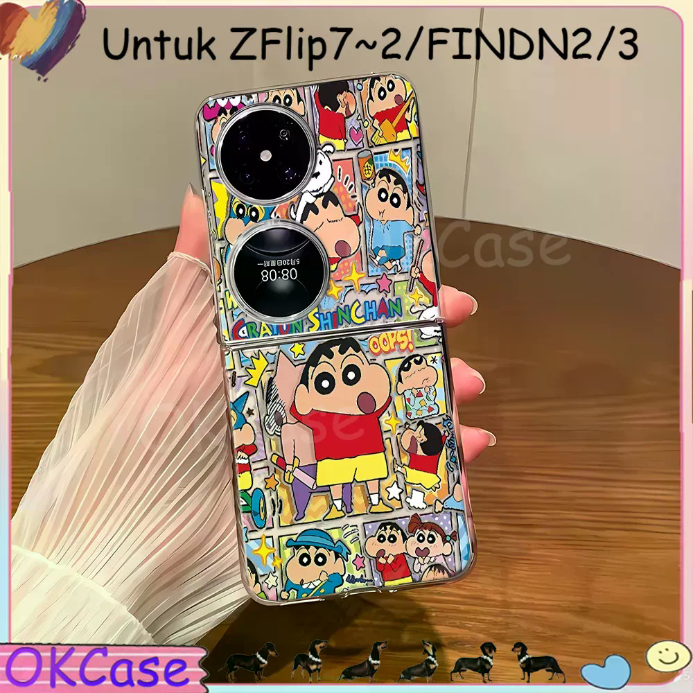 Casing HP Lipat Samsung Z Flip & OPPO N Flip Aesthetic Elegan | Z Flip 7 6 5 4 3 2 F7070 F711 W23 W2