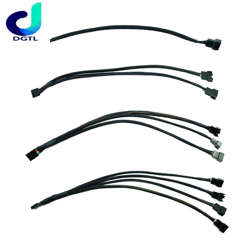Mainboard CPU 4 PIN Fan Extention Cables PWM 4P Adapter Cable Computer Case Mainboard 4 PIN Power Ca