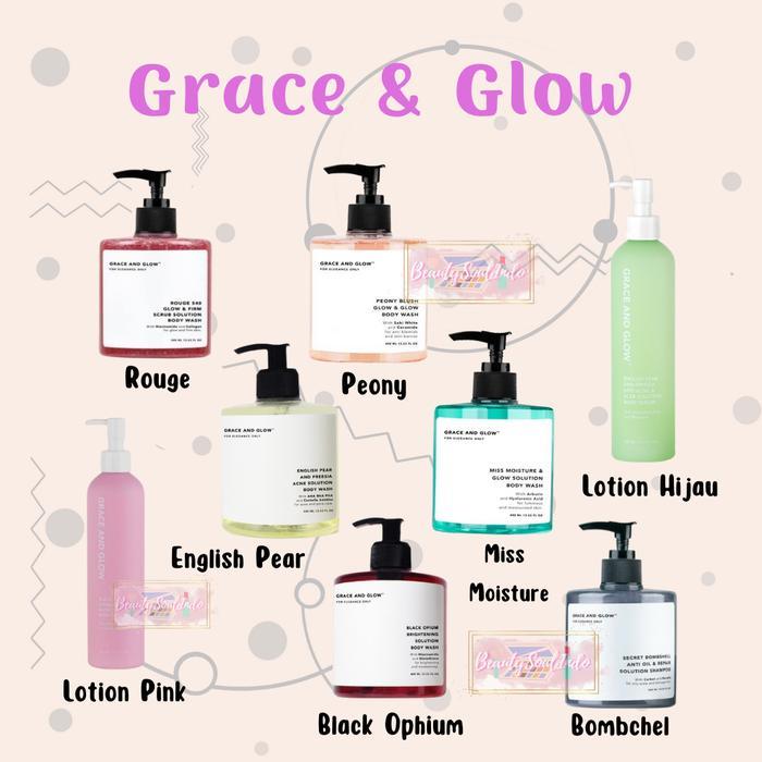 GREACE & GLOW BRIGHTENING ANTI ACNE BODY WASH - BODY LOTION - GG ROUGE