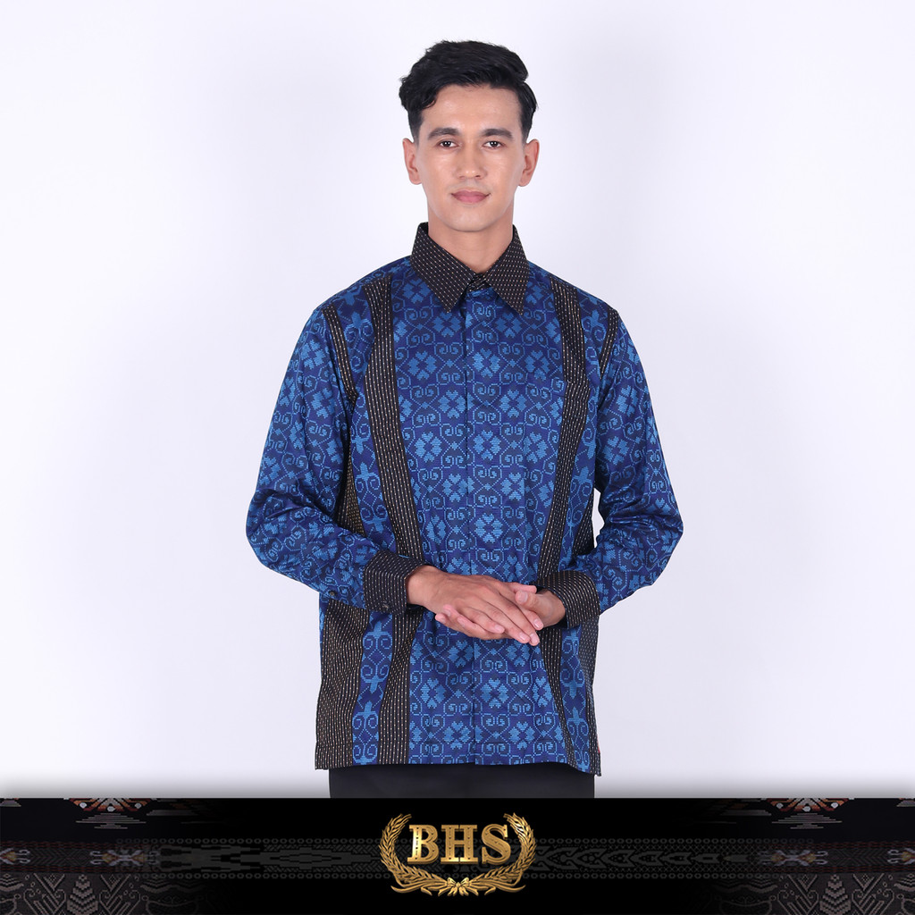 Baju Batik BHS Excellent Warna Biru 02