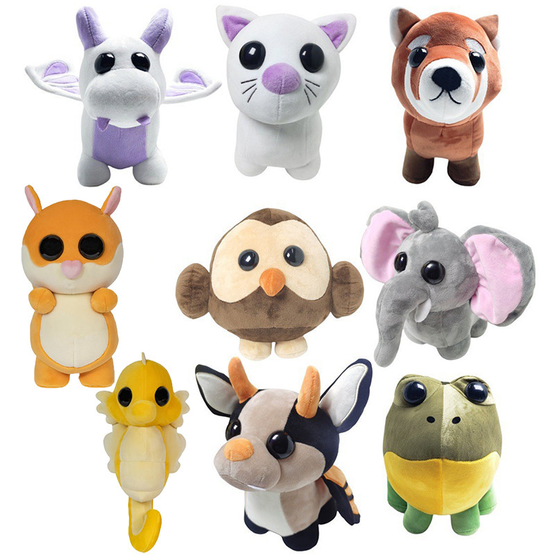 25cm ADOPT ME Plush Toys Adventure Animals Stuffed Doll Cartoon Pet Plushie Pillow Girlfriend Pelue 