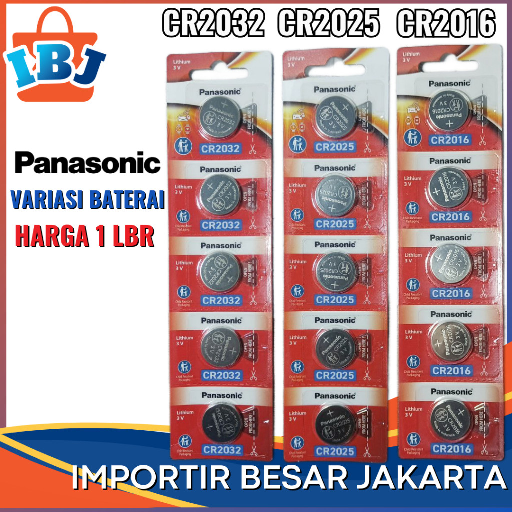 5 PCS Baterai Batre Batrai Batrei CMOS Panasonic CR2032 Laptop PC Baterai Timbangan Digital badan CR