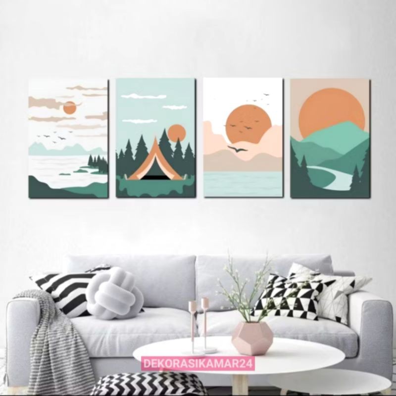Hiasan kamar aesthetic cewek Poster dinding kayu Lukisan - Wall decor
